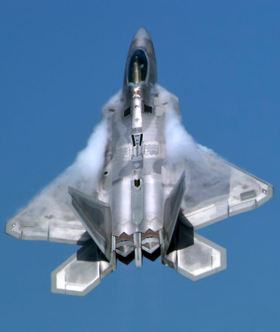 Air force F-22 raptor in flight