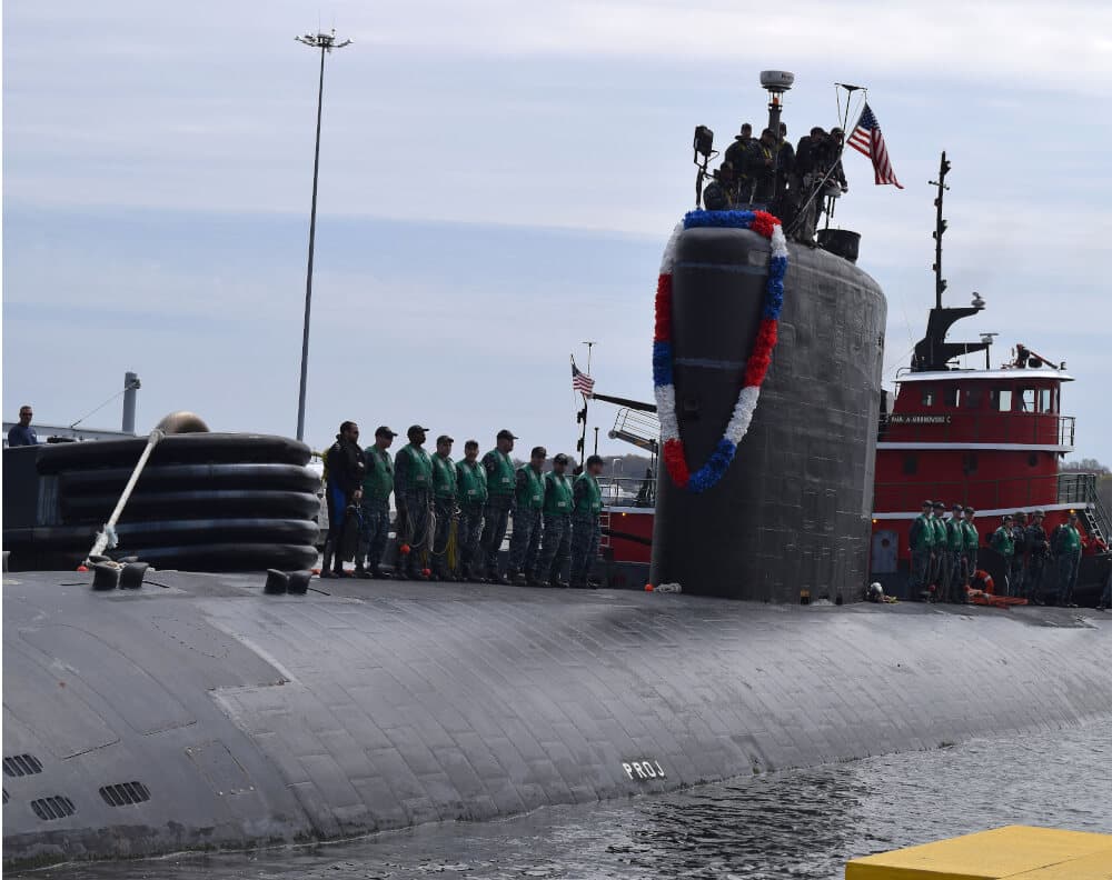 United States Navy's USS TOLEDO return to home port